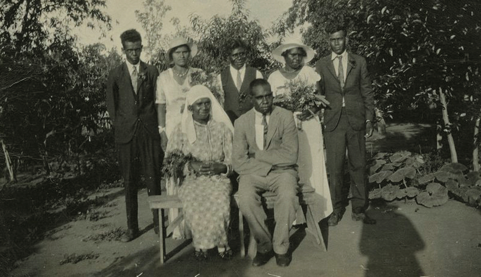 Wedding party at Barambah Aboriginal Settlement c1930
