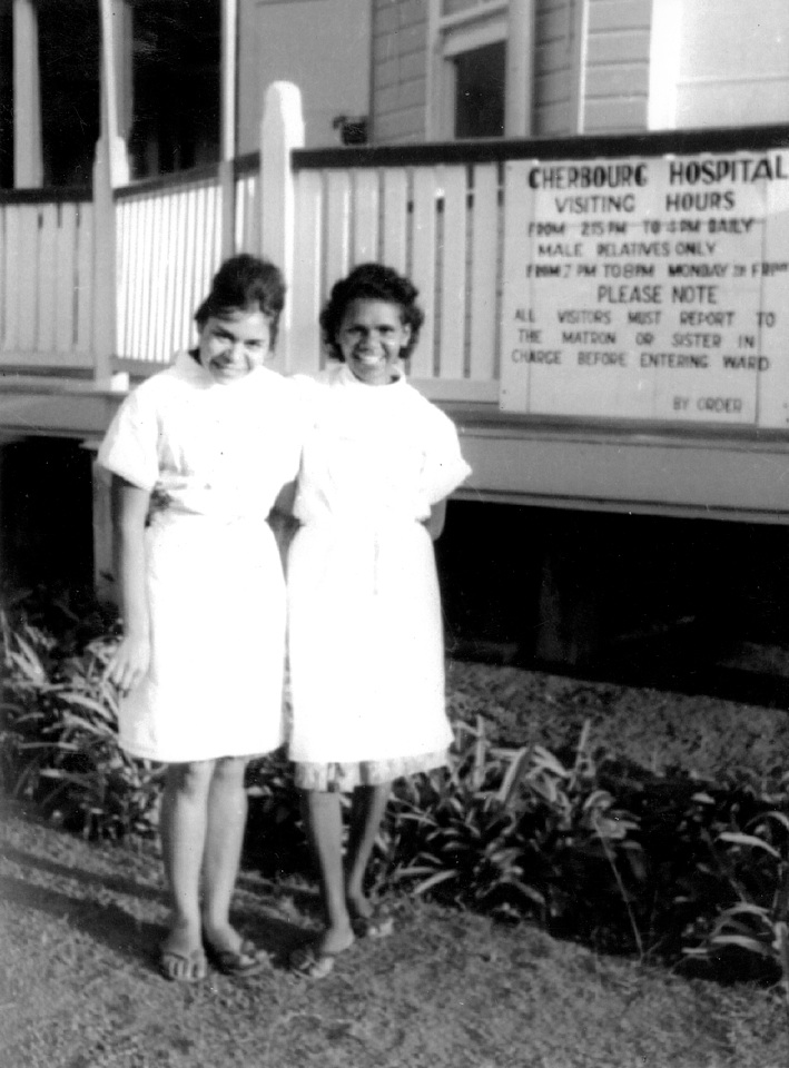 Cherbourg Hospital domestics Cassandra Duncan and Vera Roma 1962