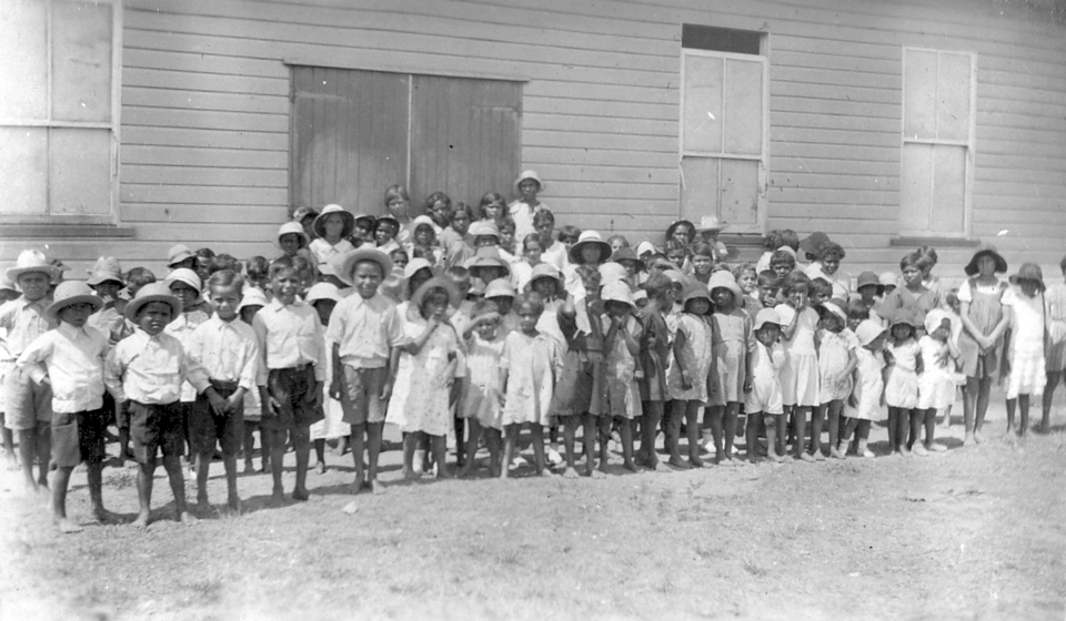 Children at Welfare Hall at Cherbourg c1930