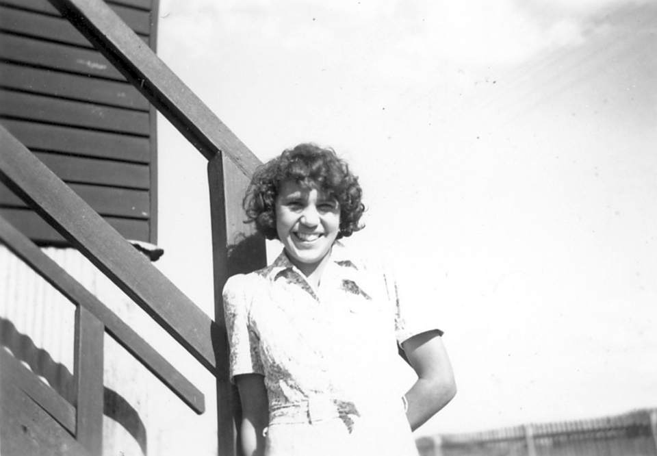 Girl at AIM Church Cherbourg c1950