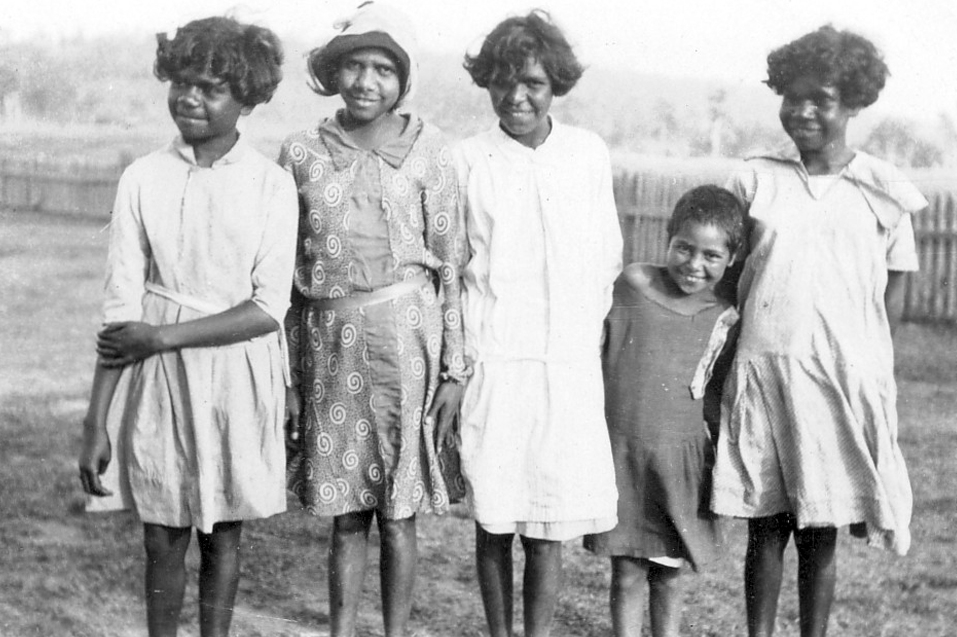 Girls at Cherbourg Aboriginal Settlement c1930