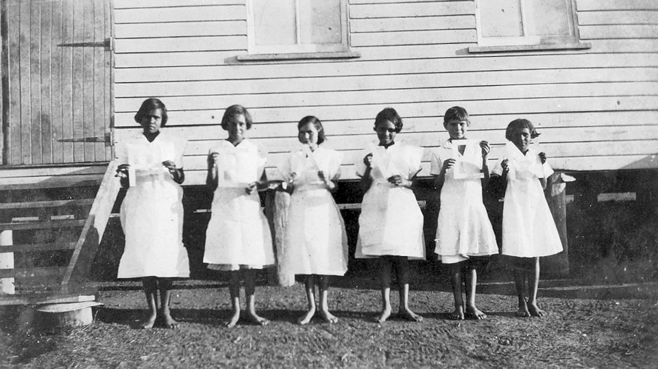 Girls at Welfare Hall at Barambah c1930