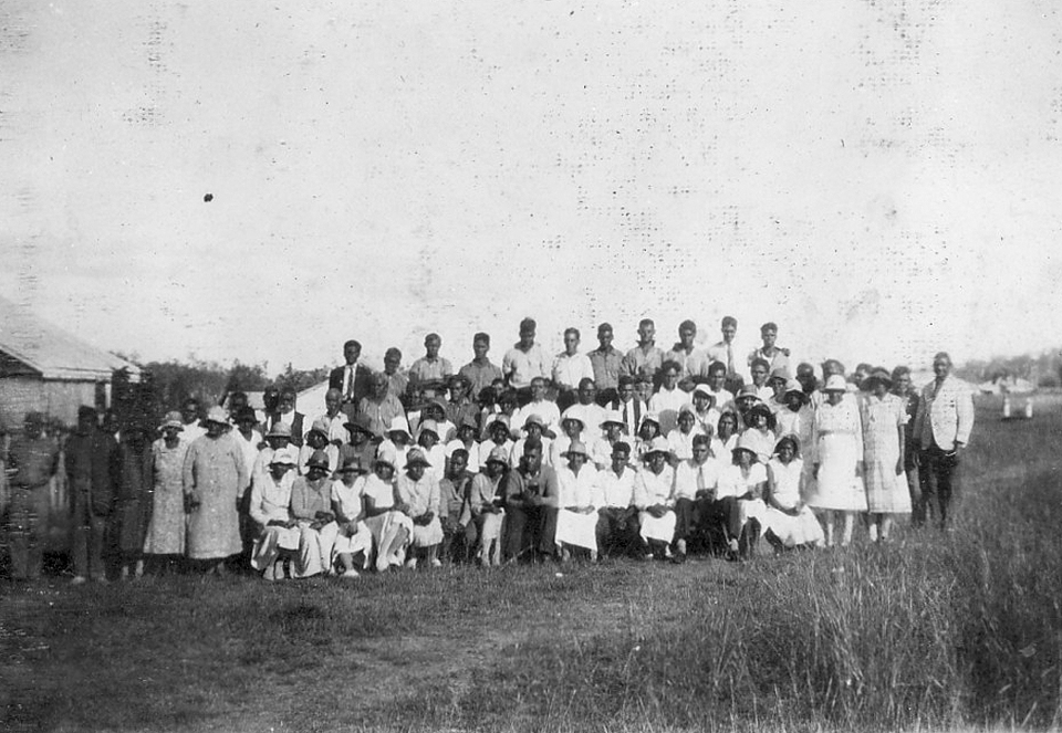 Group at Cherbourg Aboriginal Settlement c1930
