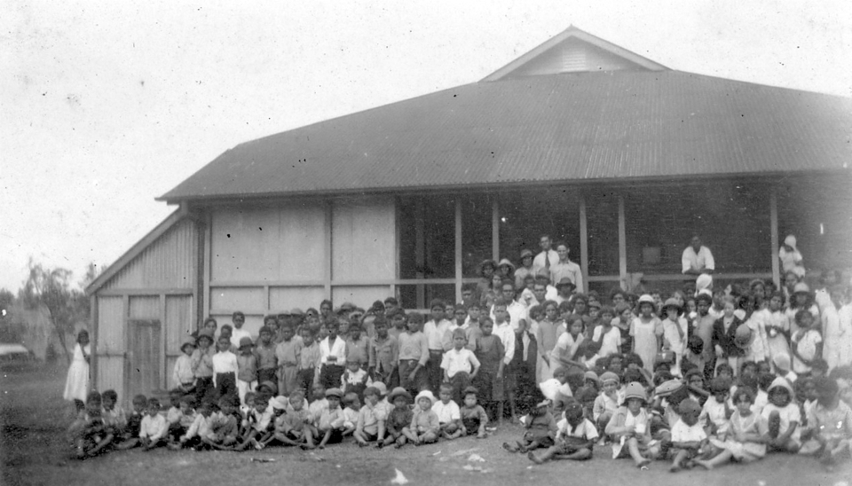 Group at the Welfare Hall at Cherbourg c1930