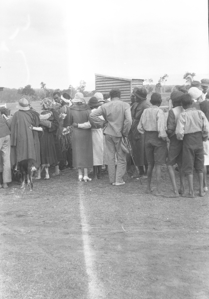 Group at funeral procession at Cherbourg 1934