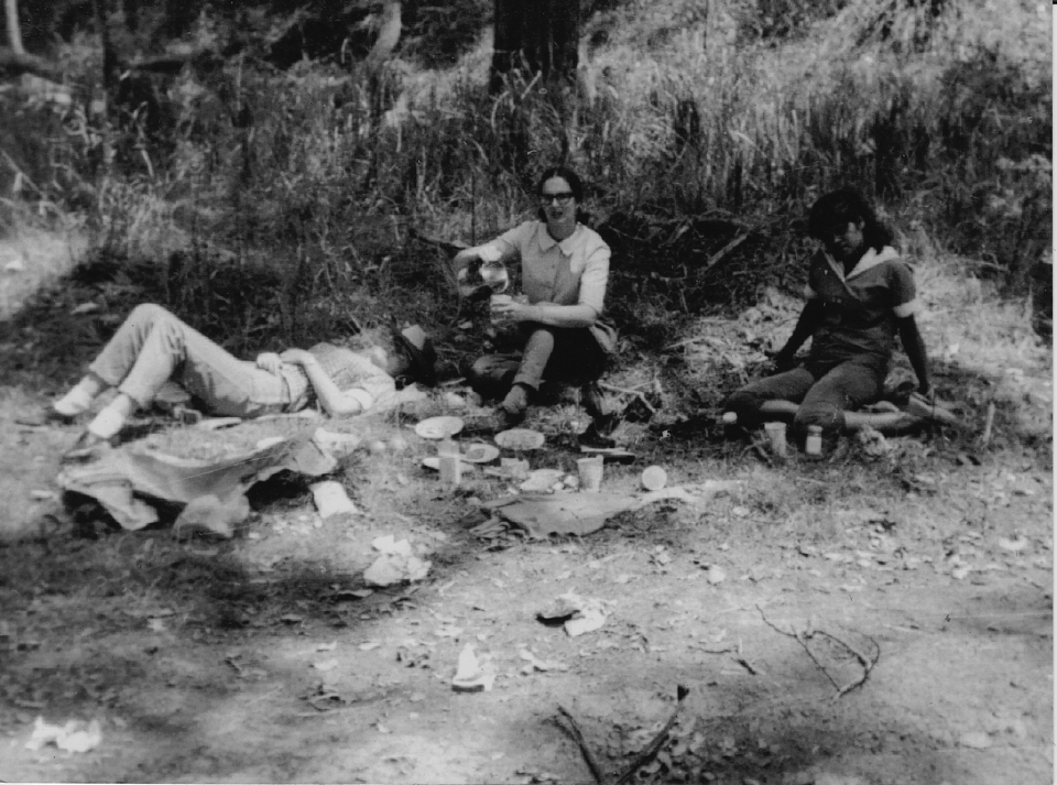 Nurses at picnic at Cherbourg c1962