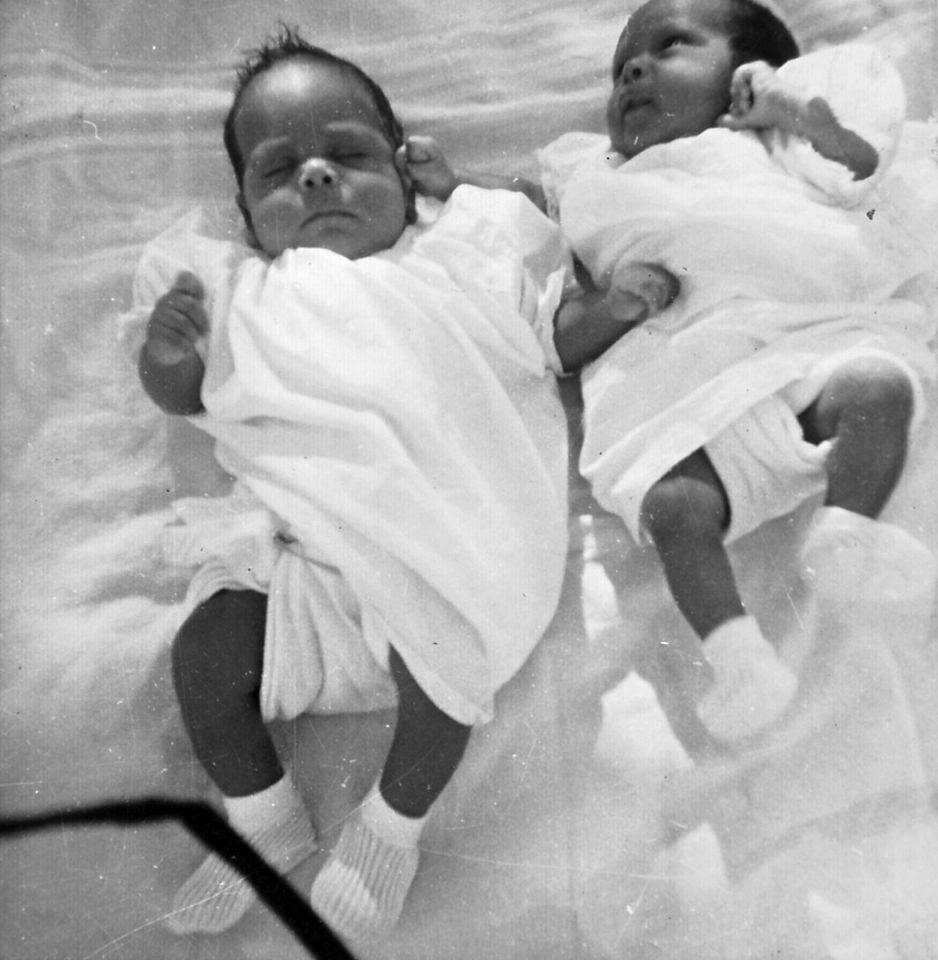 Twins at Cherbourg Hospital c1961