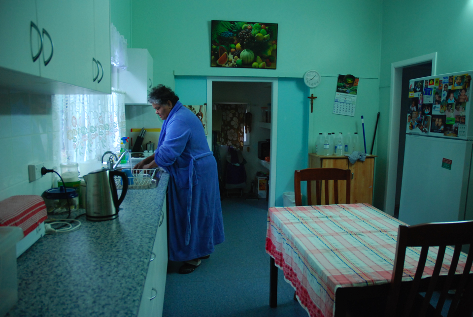 Daisy Alberts in her kitchen 2012 