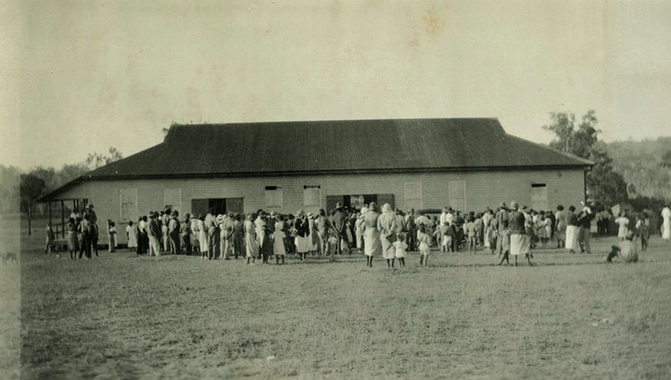 Welfare Hall at Cherbourg Aboriginal Settlement c1933