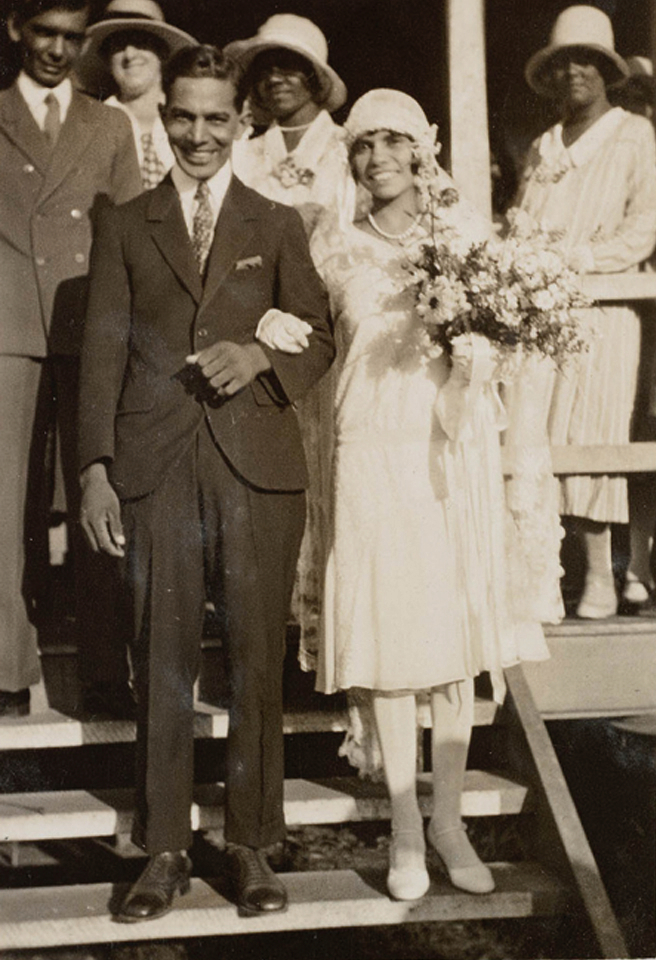 Maurice and Evelyn Serrico wedding day at Cherbourg c1930
