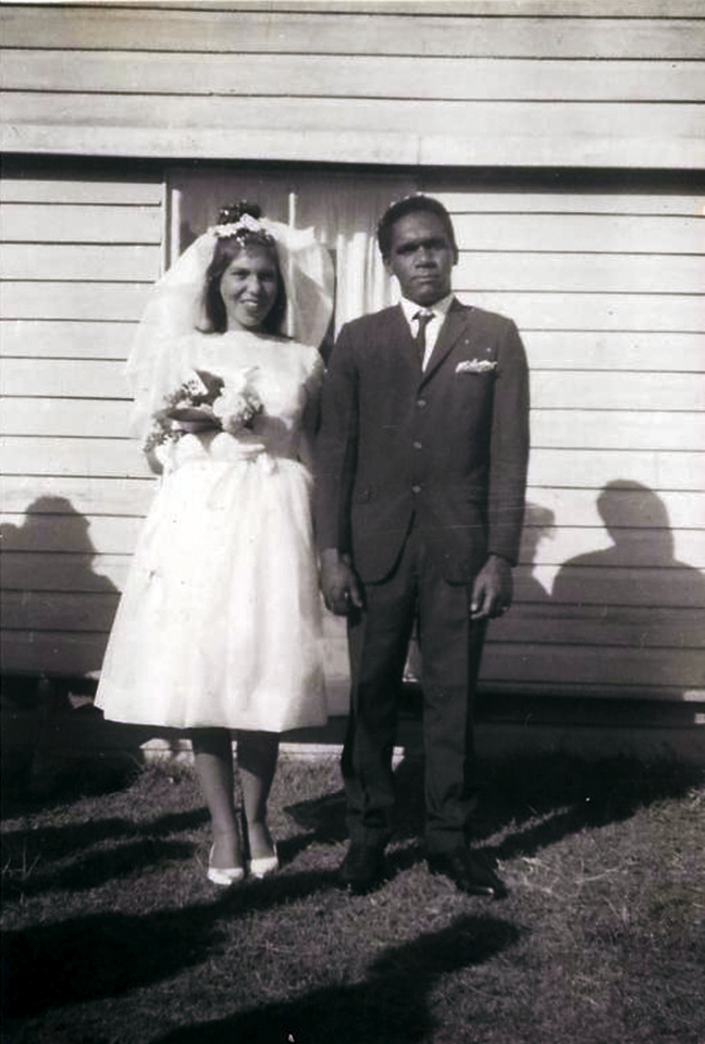 Onslow and Ruth Phillips wedding day at Cherbourg c1960