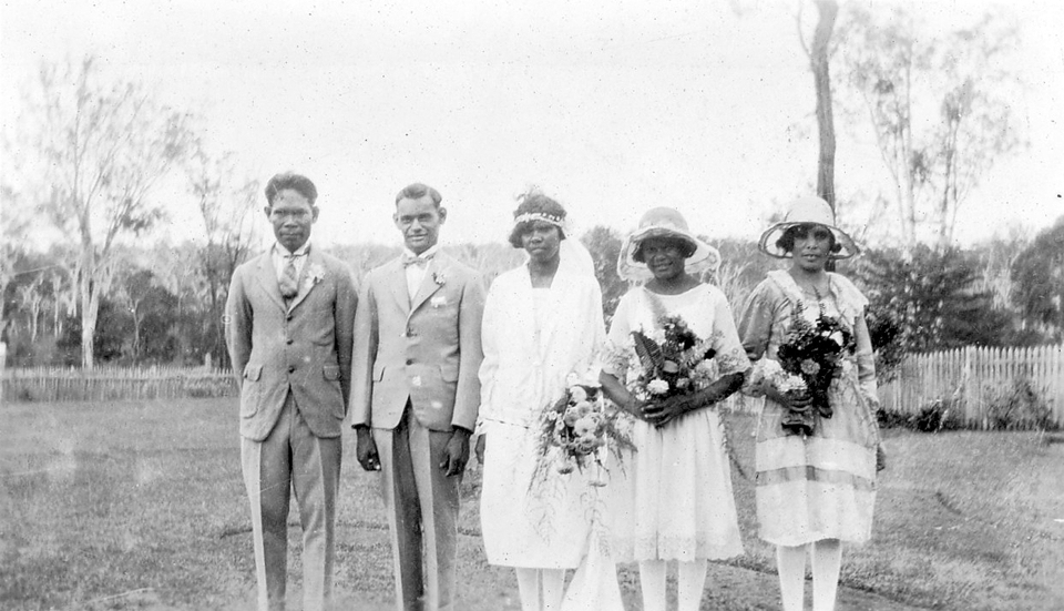 Wedding party at Cherbourg Aboriginal Settlement c1930