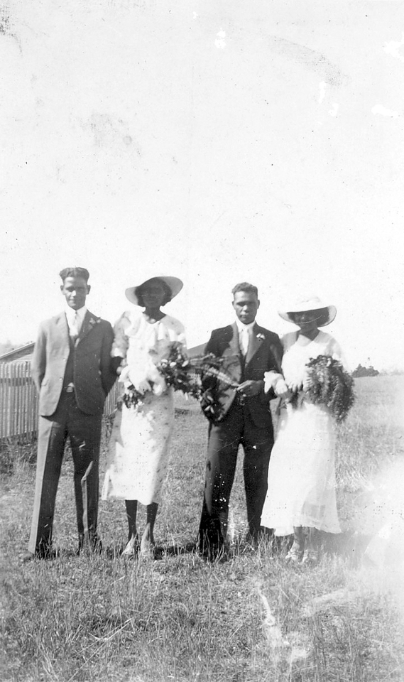 Wedding party at Cherbourg Aboriginal Settlement c1940