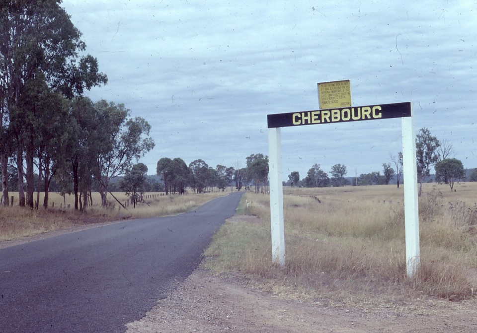 Boundary marker between Cherbourg and Murgon c1960