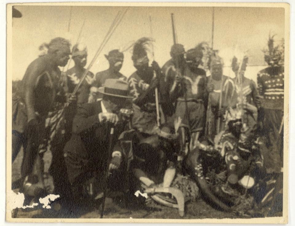 Decorated men at Cherbourg Aboriginal Settlement c1930