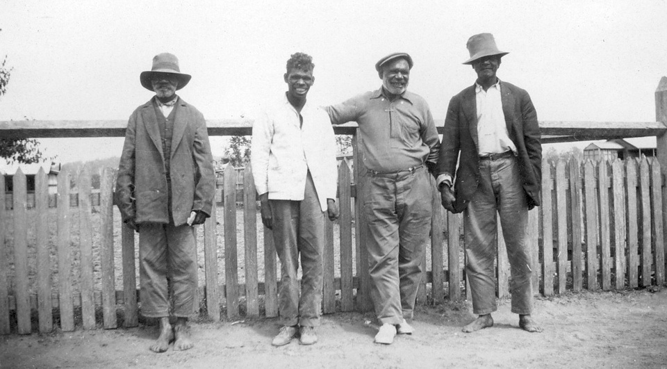 Four Men at Barambah Aboriginal Settlement c1930