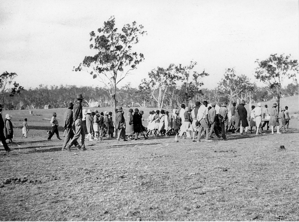 Funeral procession at Barambah Aboriginal Settlement c1928