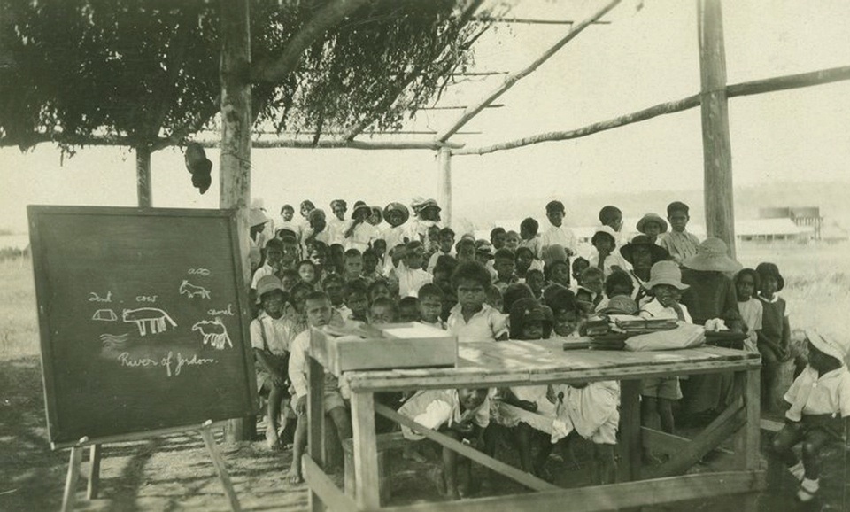 Sunday School at Barambah Aboriginal Settlement c1930