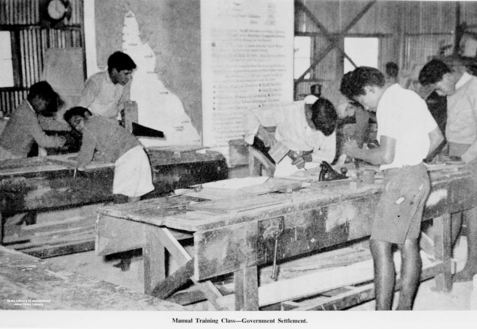 Woodwork-class-at-the-Trade-Training-Workshop-at-Cherbourg_1959